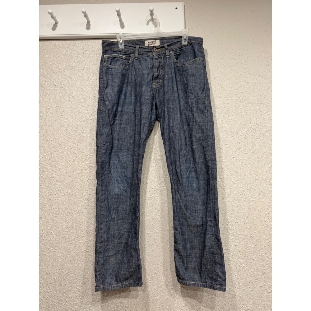 Naked & Famous Denim Indigo Straight Jeans